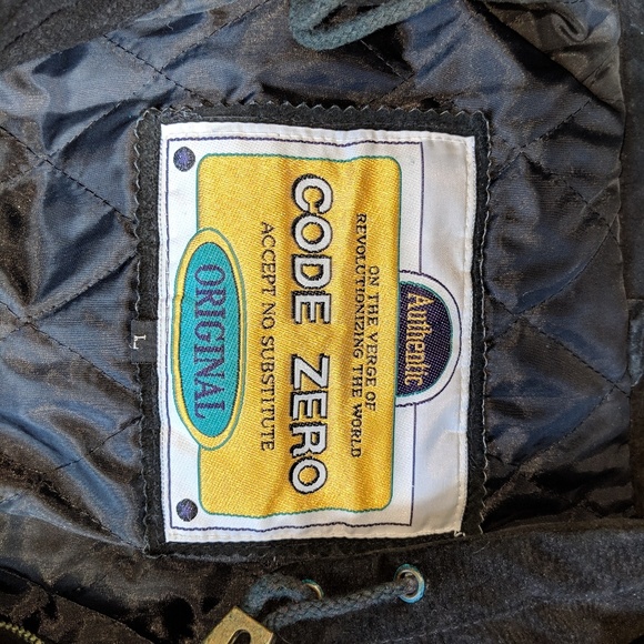 Code Zero | Jackets & Coats | Vintage Code Zero Black Suede Leather ...